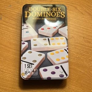 Double Six Dominoes — 28 color dot dominoes.